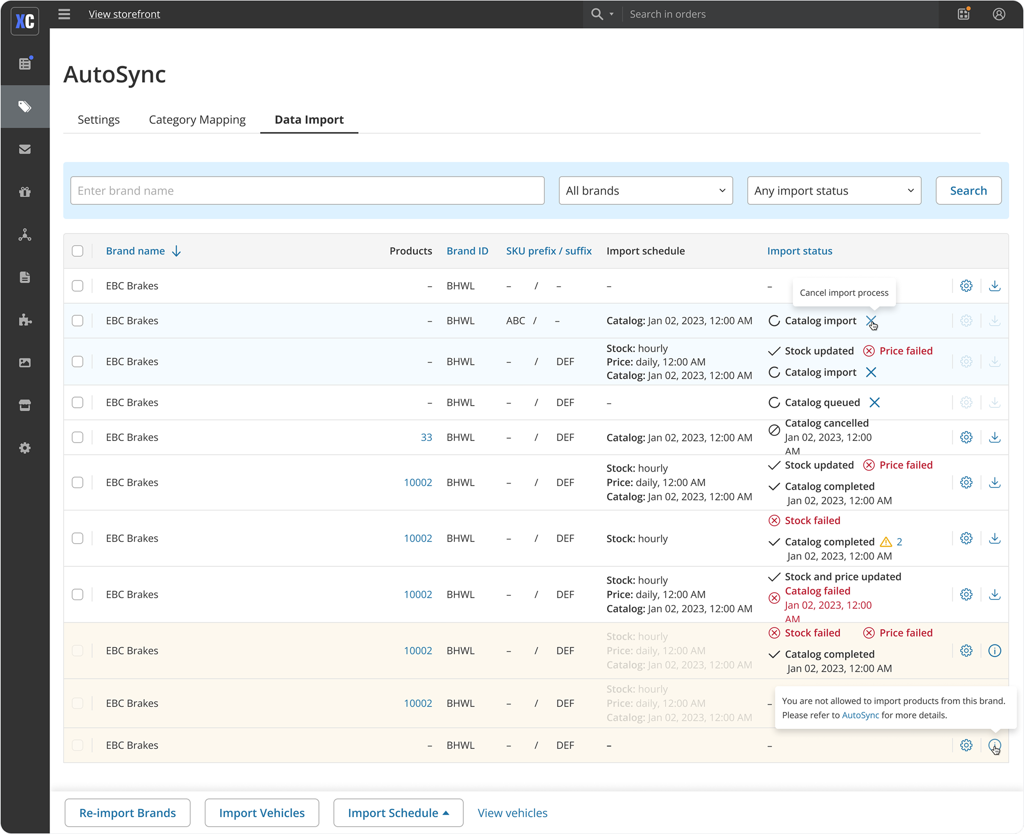 Full Product Data Integration