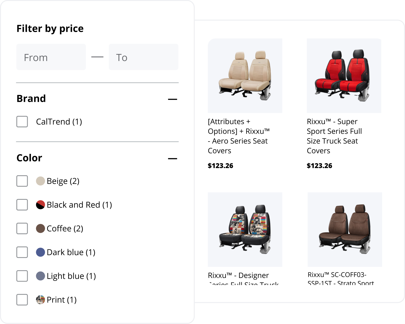 Advanced category-specific filtering