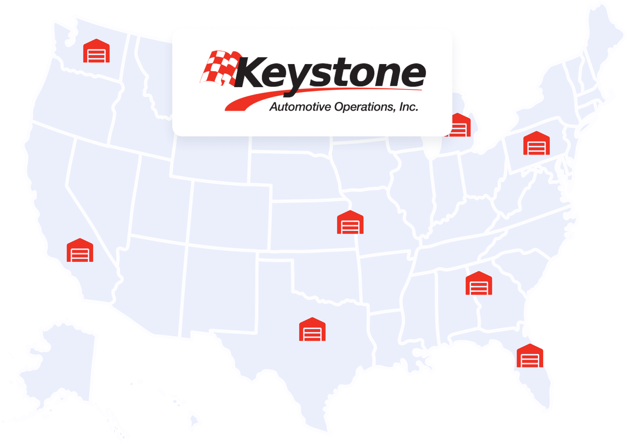 Keystone Automotive Operations (KAO) Map