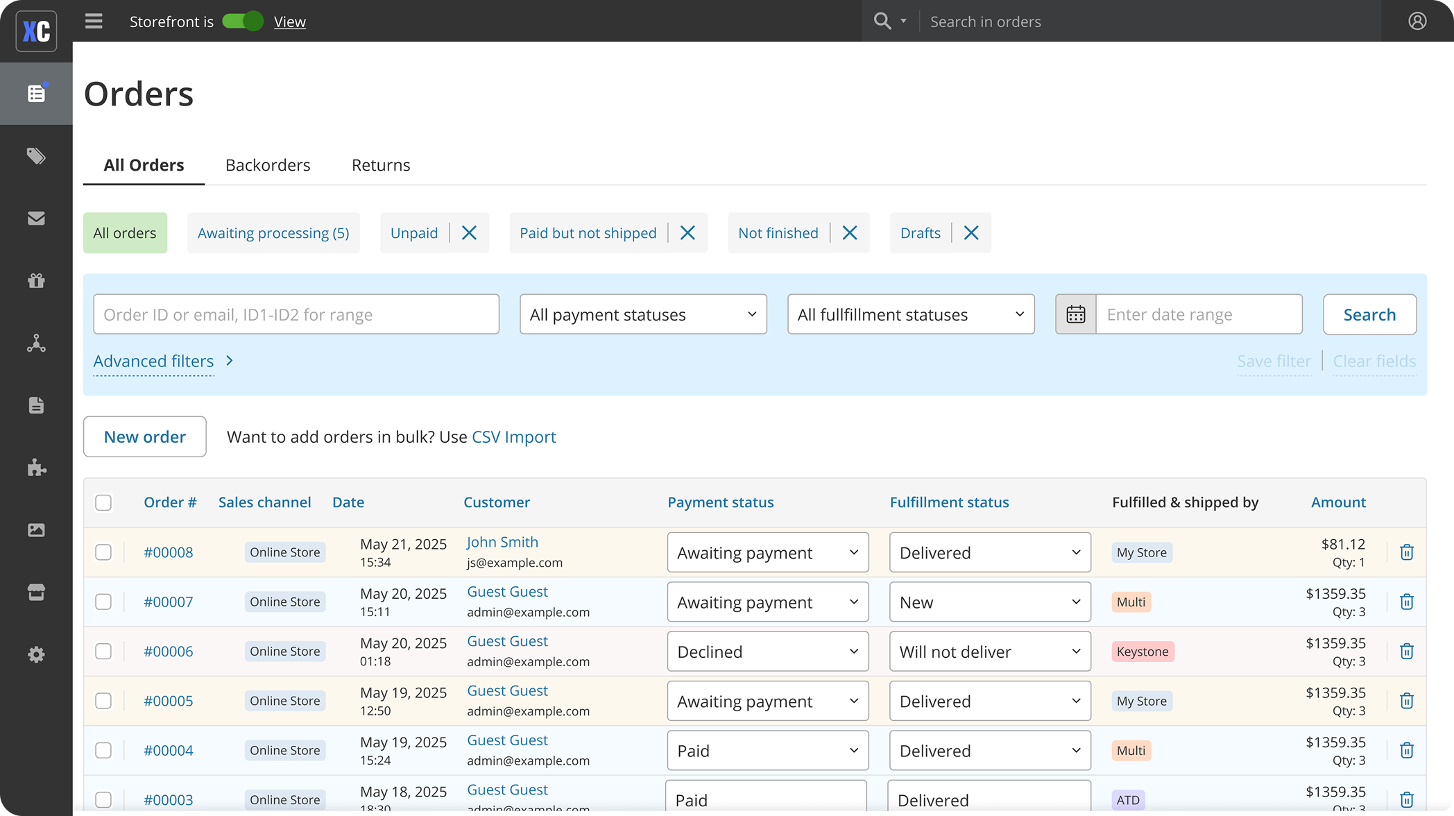 Merchant Admin Panel